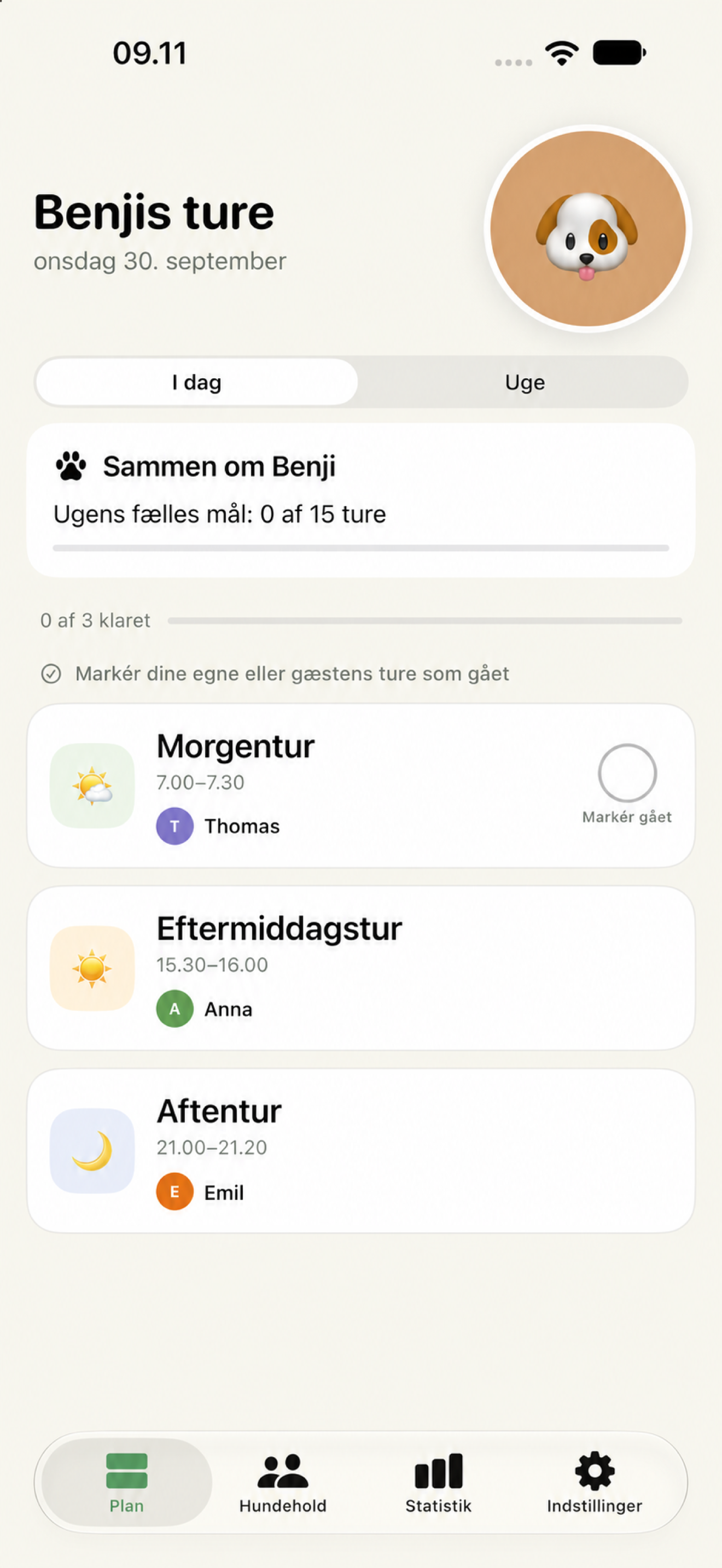 Se dagens ture