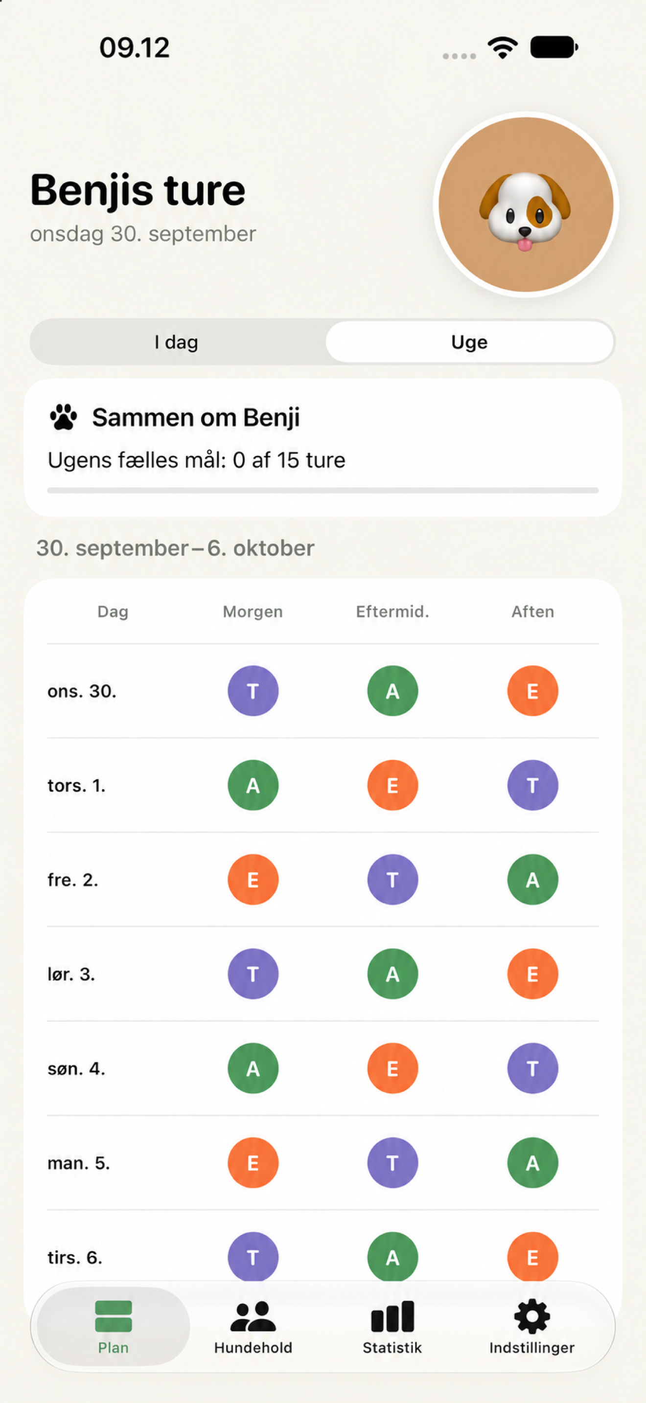 Plan the week together